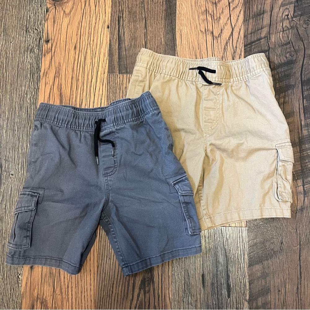 Kids Shorts Bundle - Gray and Tan